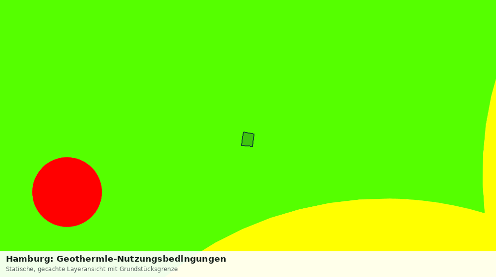 Statische Kartenansicht: Hamburg: Geothermie-Nutzungsbedingungen