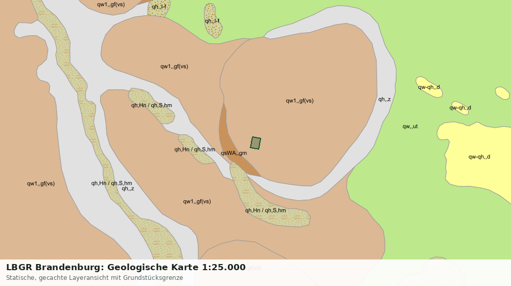 Statische Kartenansicht: LBGR Brandenburg: Geologische Karte 1:25.000
