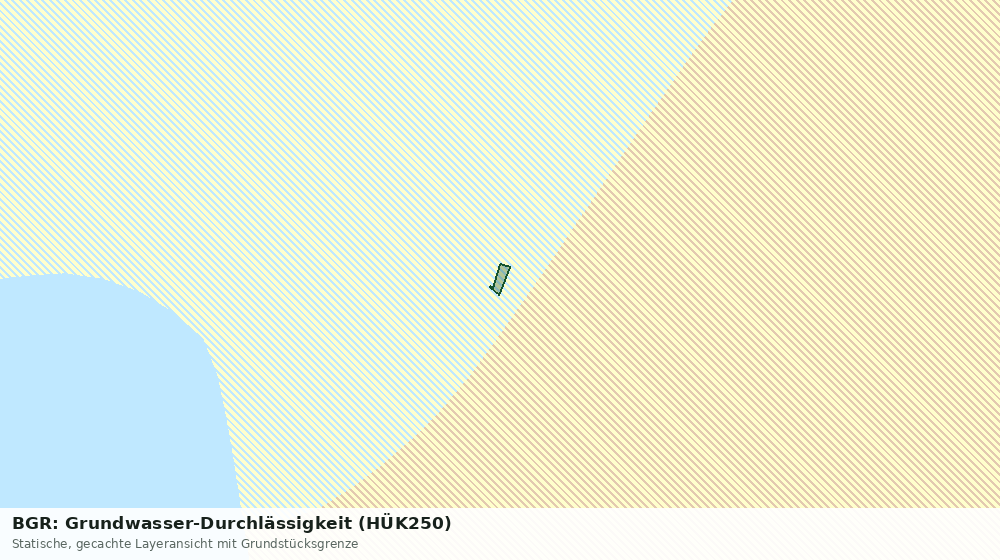 Statische Kartenansicht: BGR: Grundwasser-Durchlässigkeit (HÜK250)