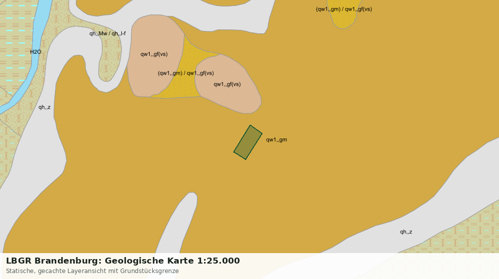 Statische Kartenansicht: LBGR Brandenburg: Geologische Karte 1:25.000