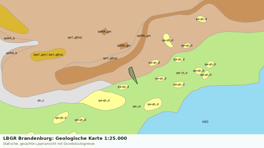 Statische Kartenansicht: LBGR Brandenburg: Geologische Karte 1:25.000