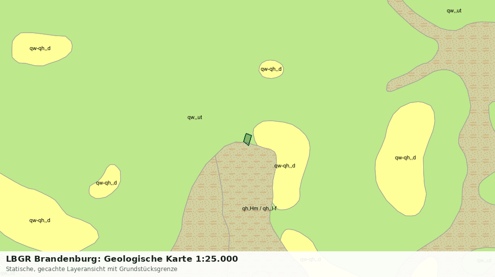 Statische Kartenansicht: LBGR Brandenburg: Geologische Karte 1:25.000