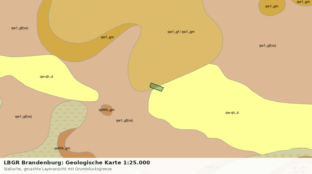 Statische Kartenansicht: LBGR Brandenburg: Geologische Karte 1:25.000