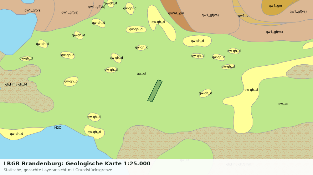 Statische Kartenansicht: LBGR Brandenburg: Geologische Karte 1:25.000