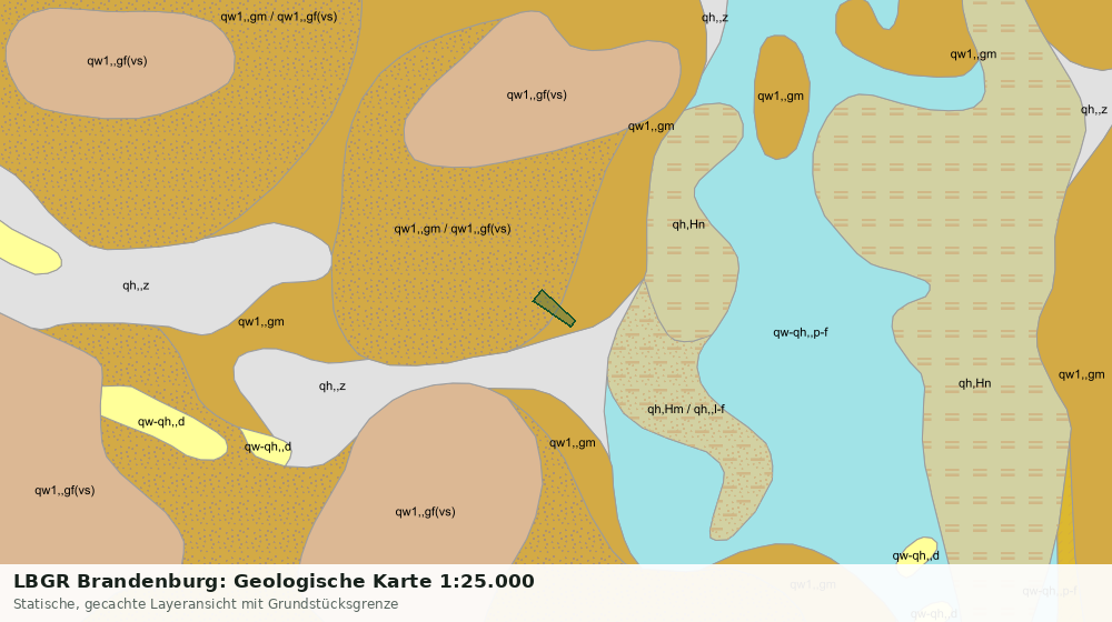 Statische Kartenansicht: LBGR Brandenburg: Geologische Karte 1:25.000