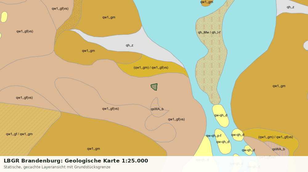 Statische Kartenansicht: LBGR Brandenburg: Geologische Karte 1:25.000