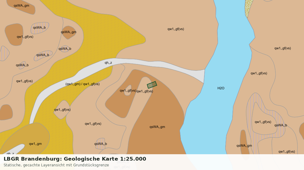 Statische Kartenansicht: LBGR Brandenburg: Geologische Karte 1:25.000