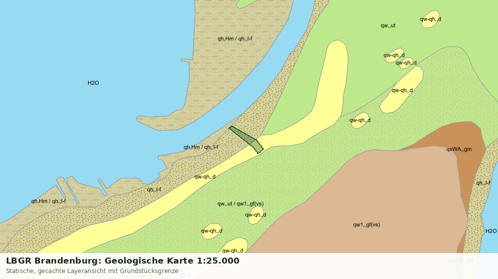 Statische Kartenansicht: LBGR Brandenburg: Geologische Karte 1:25.000
