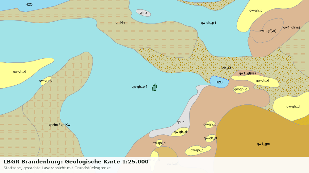 Statische Kartenansicht: LBGR Brandenburg: Geologische Karte 1:25.000
