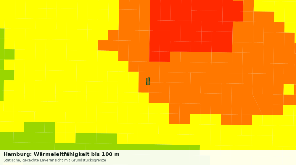 Statische Kartenansicht: Hamburg: Wärmeleitfähigkeit bis 100 m