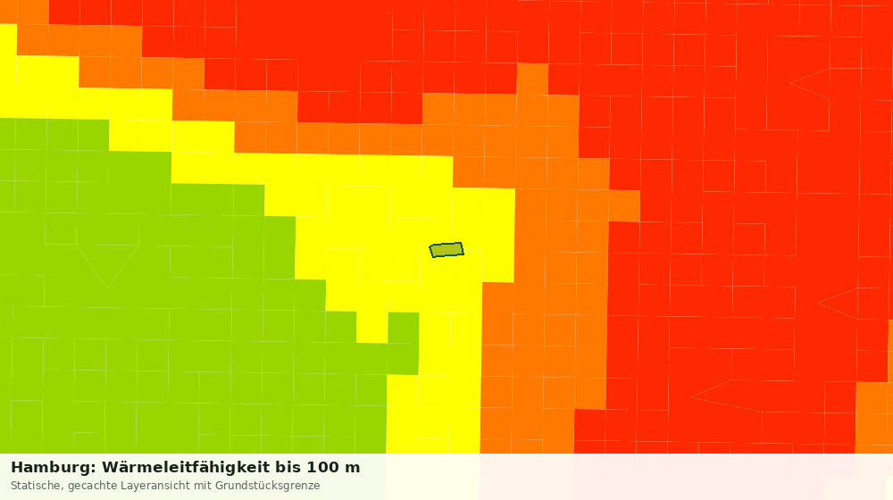 Statische Kartenansicht: Hamburg: Wärmeleitfähigkeit bis 100 m