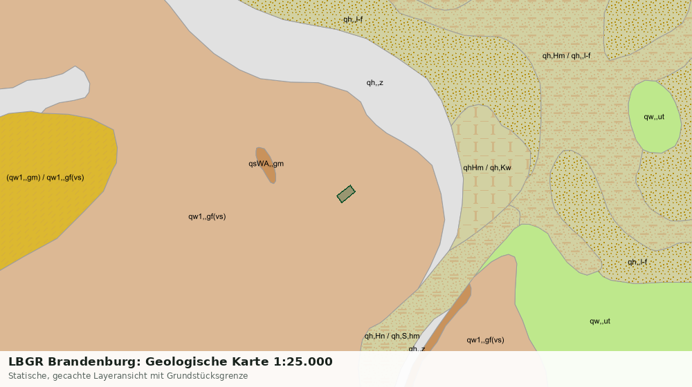 Statische Kartenansicht: LBGR Brandenburg: Geologische Karte 1:25.000