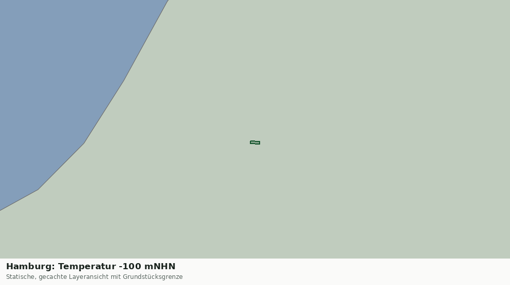 Statische Kartenansicht: Hamburg: Temperatur -100 mNHN