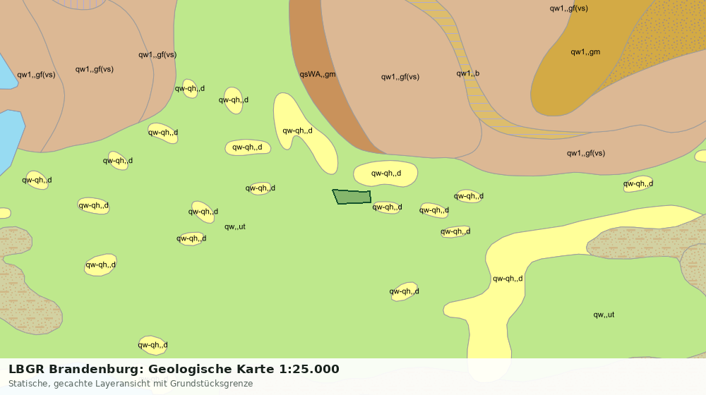 Statische Kartenansicht: LBGR Brandenburg: Geologische Karte 1:25.000