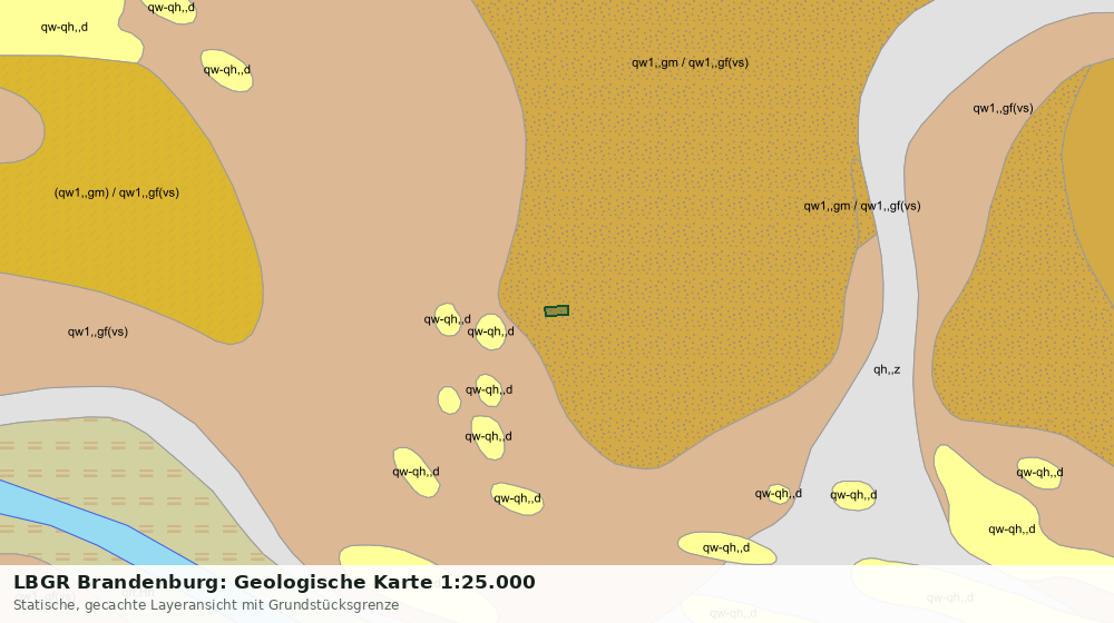 Statische Kartenansicht: LBGR Brandenburg: Geologische Karte 1:25.000