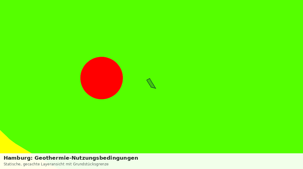 Statische Kartenansicht: Hamburg: Geothermie-Nutzungsbedingungen