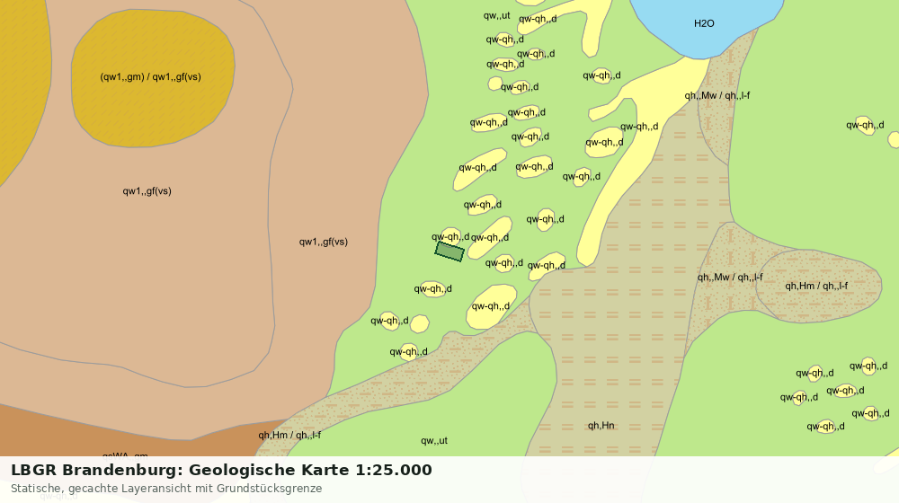 Statische Kartenansicht: LBGR Brandenburg: Geologische Karte 1:25.000