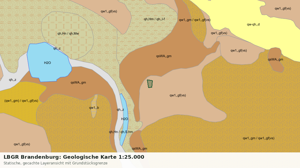 Statische Kartenansicht: LBGR Brandenburg: Geologische Karte 1:25.000