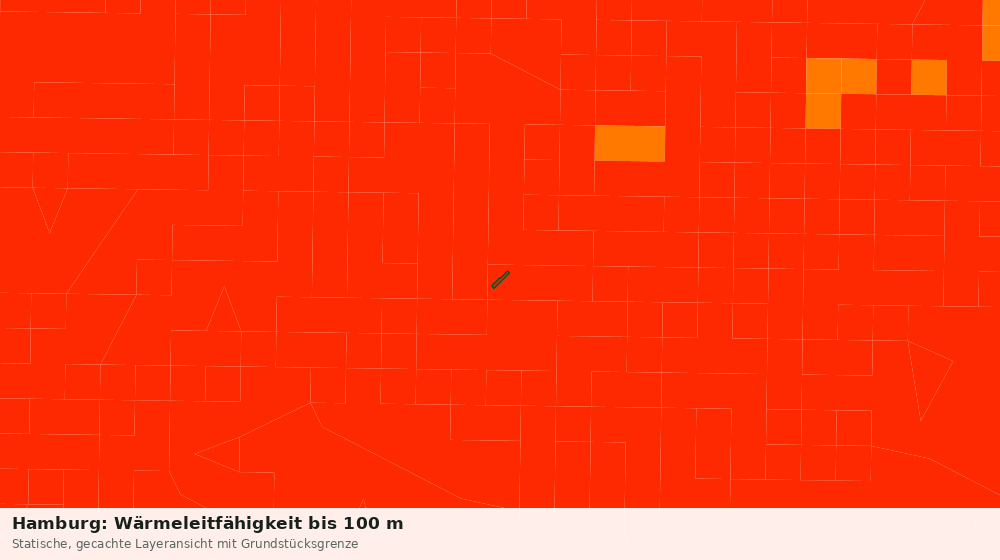 Statische Kartenansicht: Hamburg: Wärmeleitfähigkeit bis 100 m
