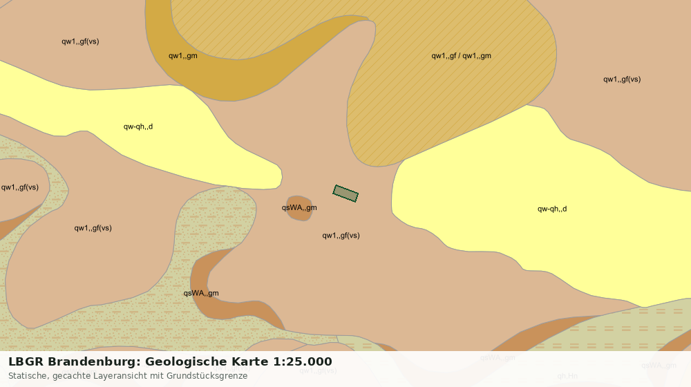 Statische Kartenansicht: LBGR Brandenburg: Geologische Karte 1:25.000