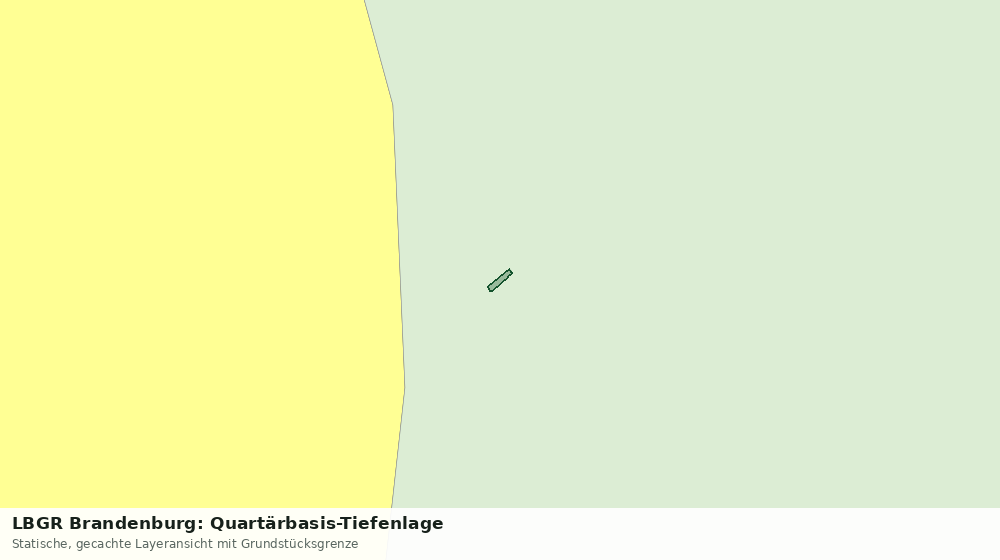 Statische Kartenansicht: LBGR Brandenburg: Quartärbasis-Tiefenlage