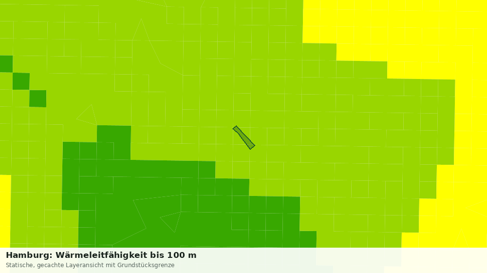 Statische Kartenansicht: Hamburg: Wärmeleitfähigkeit bis 100 m