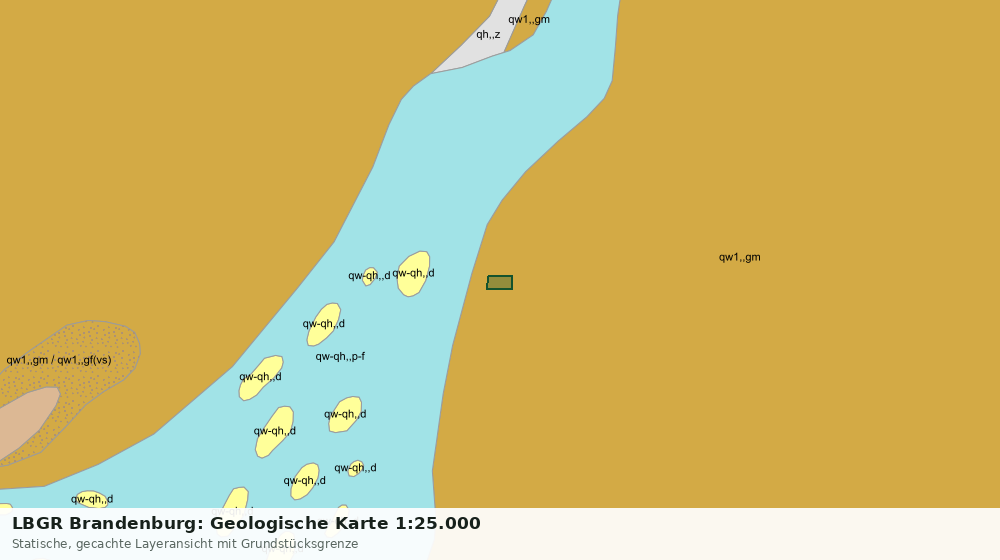 Statische Kartenansicht: LBGR Brandenburg: Geologische Karte 1:25.000