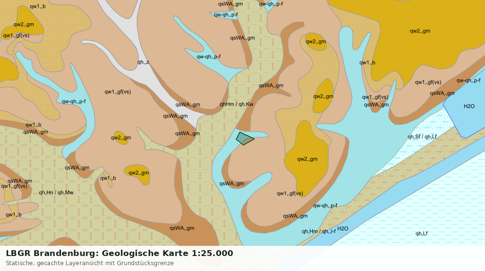Statische Kartenansicht: LBGR Brandenburg: Geologische Karte 1:25.000
