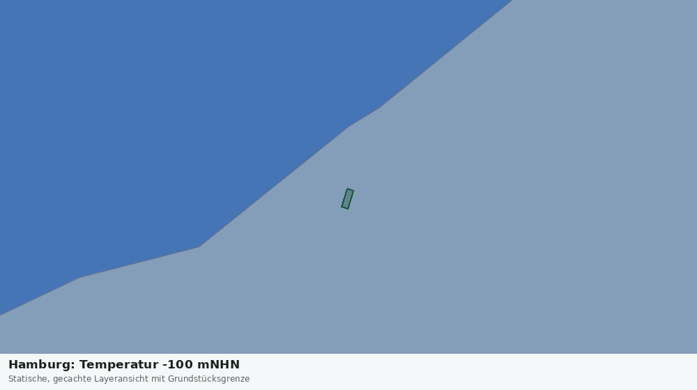 Statische Kartenansicht: Hamburg: Temperatur -100 mNHN