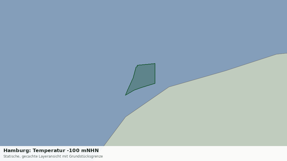 Statische Kartenansicht: Hamburg: Temperatur -100 mNHN