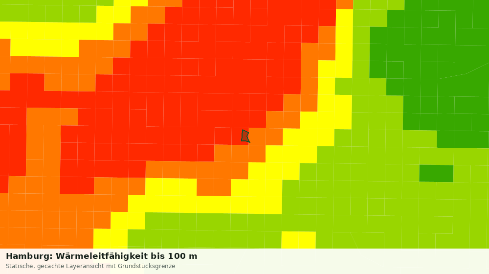 Statische Kartenansicht: Hamburg: Wärmeleitfähigkeit bis 100 m
