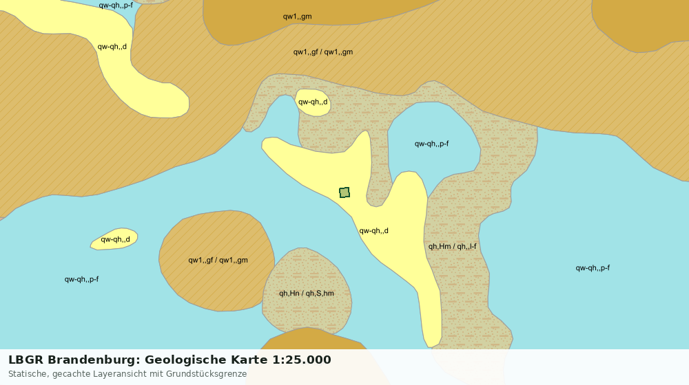 Statische Kartenansicht: LBGR Brandenburg: Geologische Karte 1:25.000