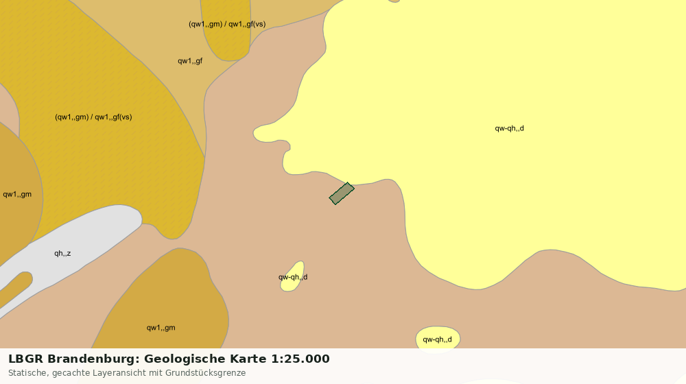 Statische Kartenansicht: LBGR Brandenburg: Geologische Karte 1:25.000