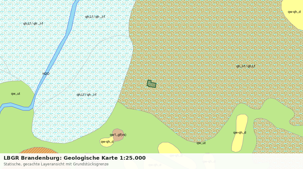 Statische Kartenansicht: LBGR Brandenburg: Geologische Karte 1:25.000