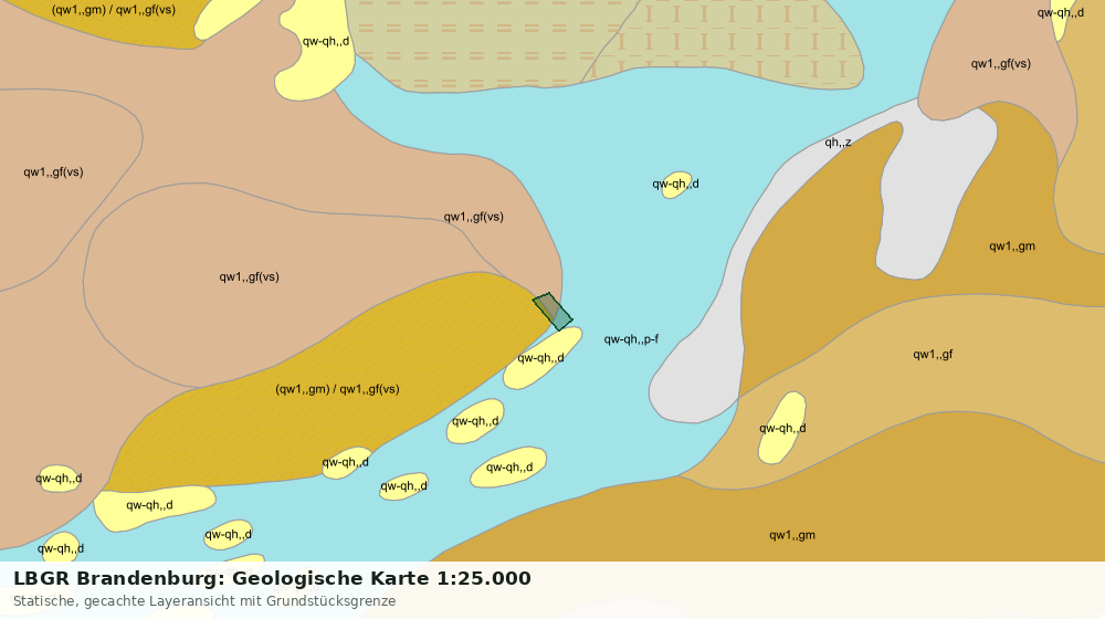 Statische Kartenansicht: LBGR Brandenburg: Geologische Karte 1:25.000