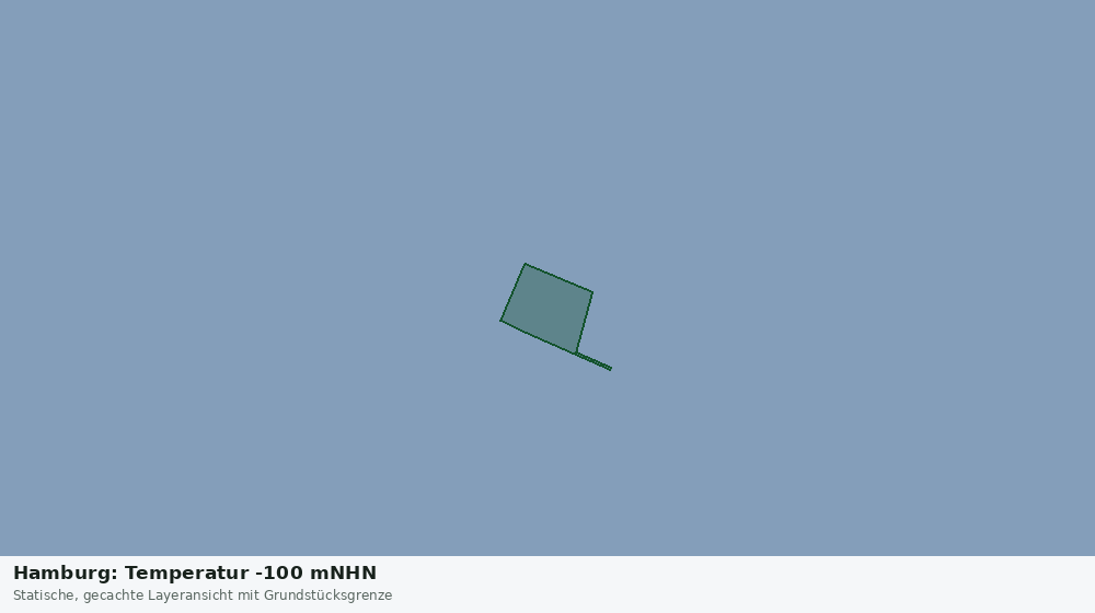 Statische Kartenansicht: Hamburg: Temperatur -100 mNHN