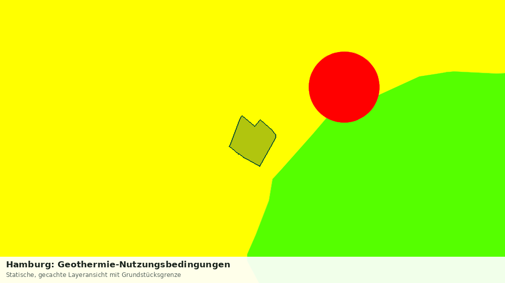 Statische Kartenansicht: Hamburg: Geothermie-Nutzungsbedingungen