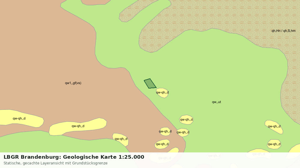 Statische Kartenansicht: LBGR Brandenburg: Geologische Karte 1:25.000