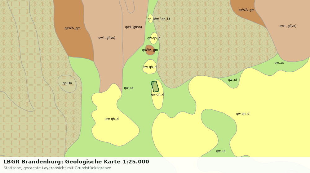 Statische Kartenansicht: LBGR Brandenburg: Geologische Karte 1:25.000