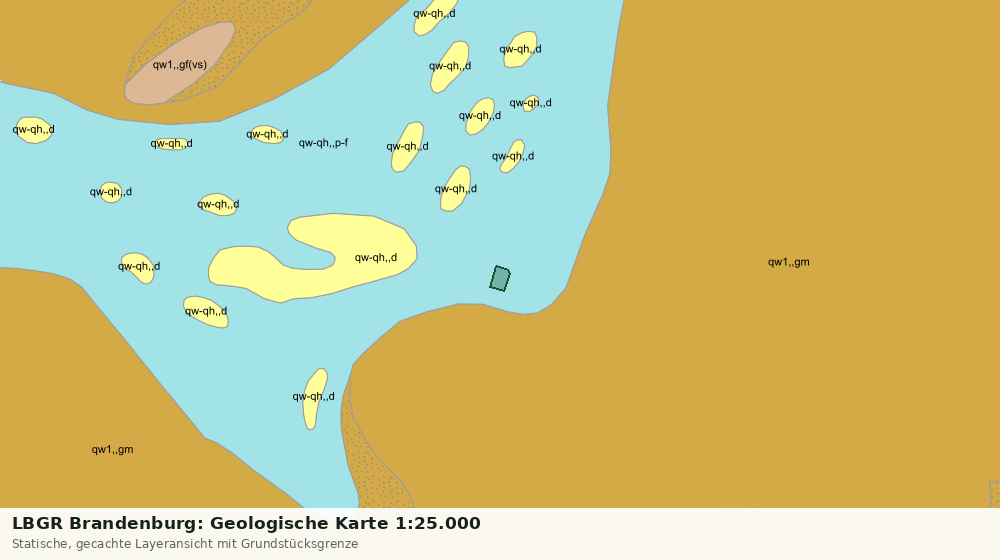 Statische Kartenansicht: LBGR Brandenburg: Geologische Karte 1:25.000