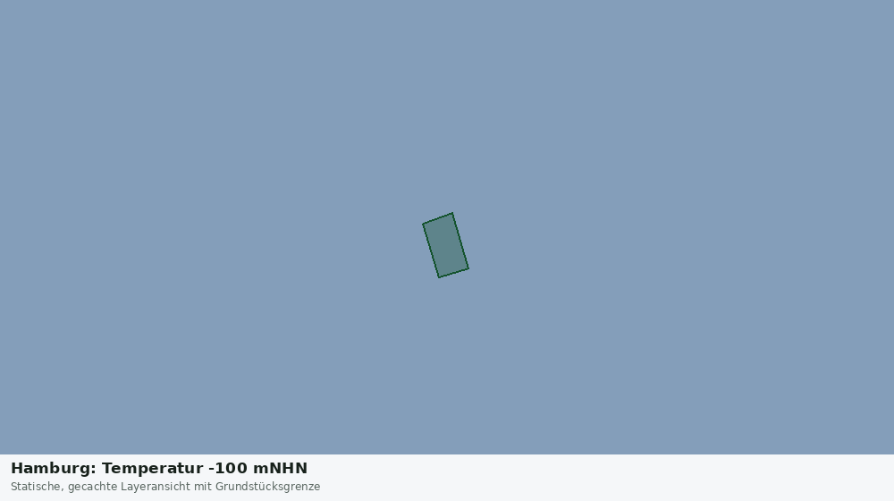 Statische Kartenansicht: Hamburg: Temperatur -100 mNHN