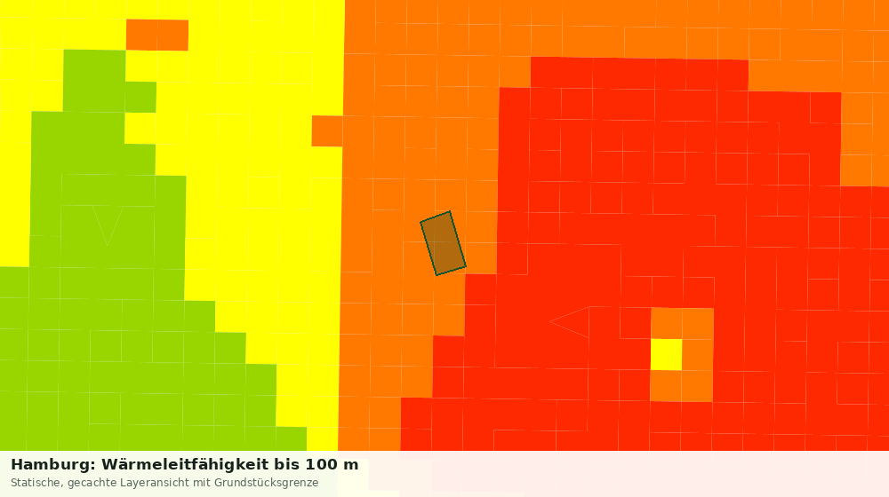 Statische Kartenansicht: Hamburg: Wärmeleitfähigkeit bis 100 m