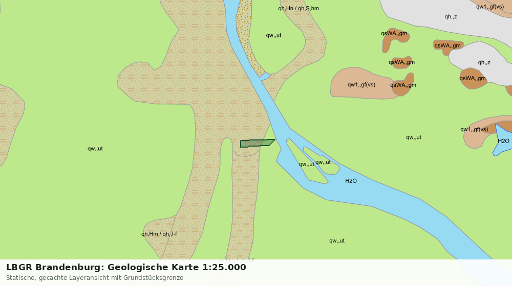 Statische Kartenansicht: LBGR Brandenburg: Geologische Karte 1:25.000