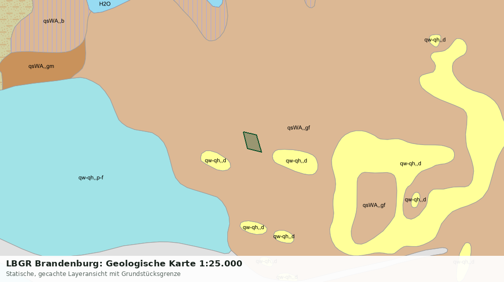 Statische Kartenansicht: LBGR Brandenburg: Geologische Karte 1:25.000