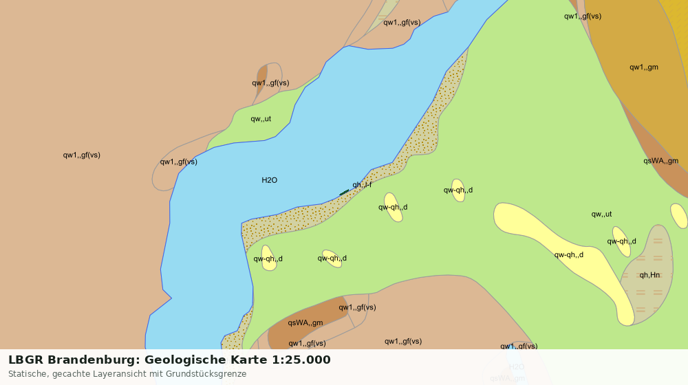 Statische Kartenansicht: LBGR Brandenburg: Geologische Karte 1:25.000