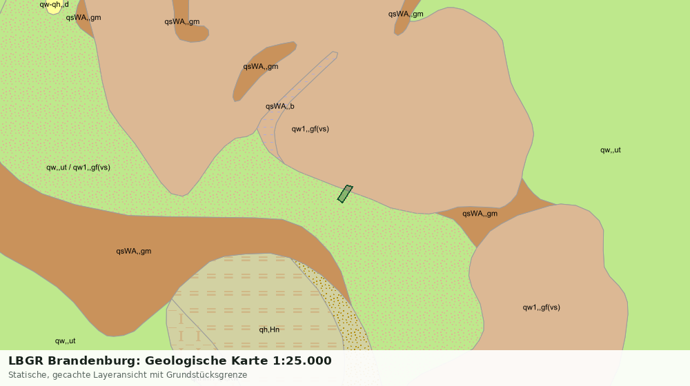 Statische Kartenansicht: LBGR Brandenburg: Geologische Karte 1:25.000