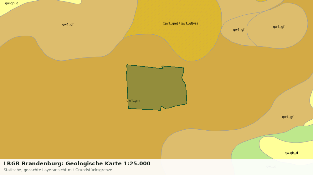 Statische Kartenansicht: LBGR Brandenburg: Geologische Karte 1:25.000