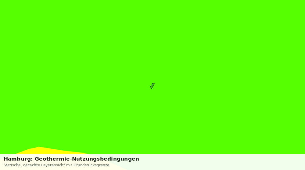 Statische Kartenansicht: Hamburg: Geothermie-Nutzungsbedingungen