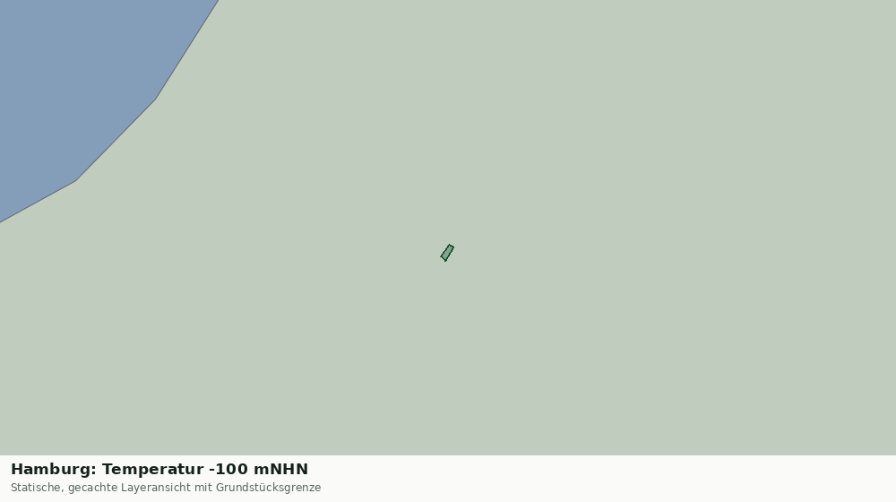 Statische Kartenansicht: Hamburg: Temperatur -100 mNHN