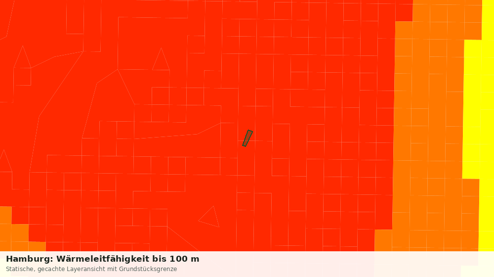 Statische Kartenansicht: Hamburg: Wärmeleitfähigkeit bis 100 m